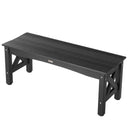 Āra sols 113 cm, izturība līdz 272 kg, laikapstākļu izturīgs plastmasas rāmis ar regulējamām kāju pamatnēm un pastiprinātām kājām, piemērots terasei, dārzam, parkam, pagalmam un lieveņiem, melns