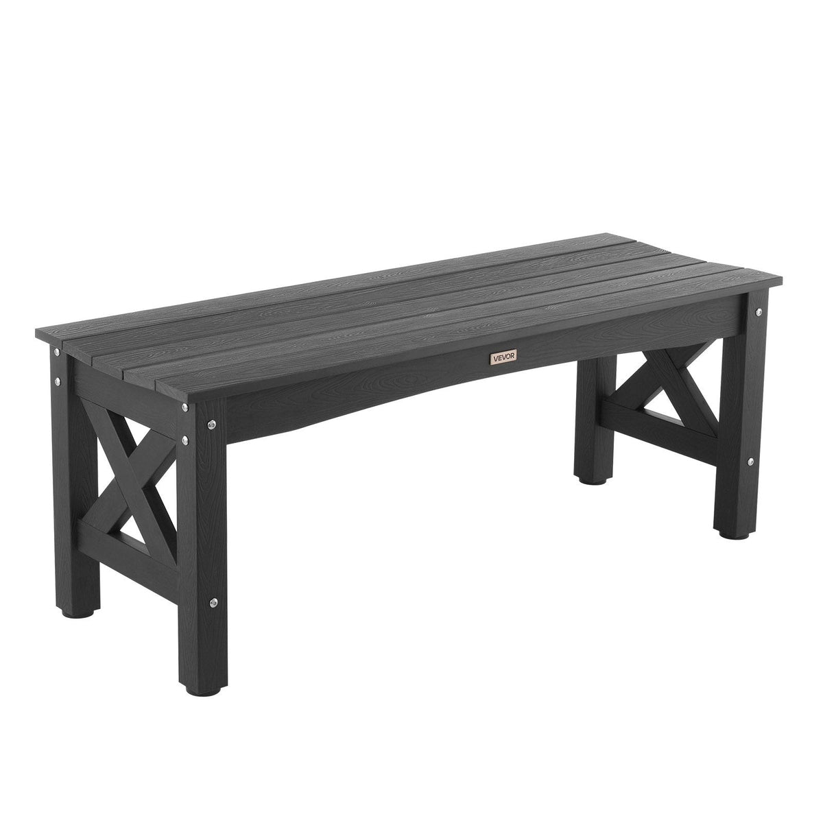 Āra sols 113 cm, izturība līdz 272 kg, laikapstākļu izturīgs plastmasas rāmis ar regulējamām kāju pamatnēm un pastiprinātām kājām, piemērots terasei, dārzam, parkam, pagalmam un lieveņiem, melns