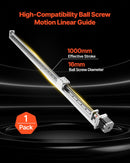 VEVOR lineārā vadotne ar 1000 mm darba gājienu, lodveida skrūves CNC lineārās kustības galda aktuators, motorizēts NEMA 23 soļu motors, augsta precizitāte, gravēšanas iekārtām, CNC frēzmašīnām un 3D printeriem