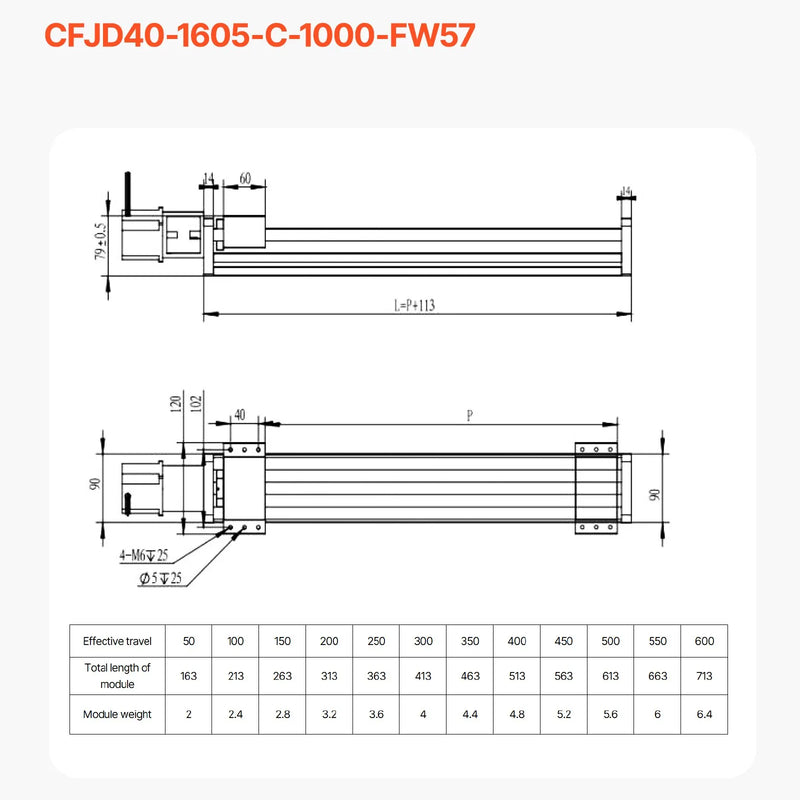 VEVOR lineārā vadotne ar 1000 mm darba gājienu, lodveida skrūves CNC lineārās kustības galda aktuators, motorizēts NEMA 23 soļu motors, augsta precizitāte, gravēšanas iekārtām, CNC frēzmašīnām un 3D printeriem