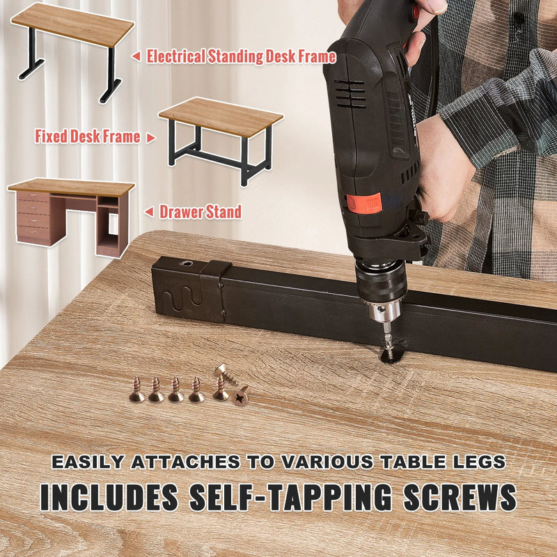 Столешница VEVOR, 1400 × 700 × 25 мм, нагрузка 100 кг, массив ДСП, подходит для каркасов столов с электрической регулировкой, прямоугольная столешница для дома и офиса