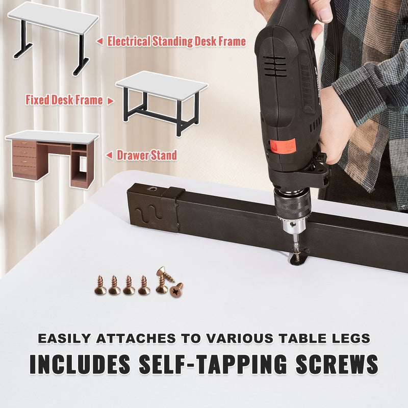 VEVOR galda virsma 120x75x2,5 cm, taisnstūrveida, skaidu plātne, 100 kg