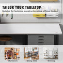 VEVOR galda virsma, 1400 × 711 × 25 mm, 100 kg slodze, viengabala kokskaidu plātne, piemērota elektriski regulējamiem galda rāmjiem, taisnstūra virsma mājai un birojam