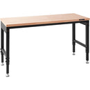 VEVOR workbench with power outlet, work surface 152.4 x 55.9 x (71.1-100.3 cm) cm, workshop table with load capacity 907 kg