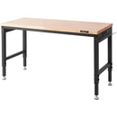 VEVOR workbench with power outlet, work surface 152.4 x 55.9 x (71.1-100.3 cm) cm, workshop table with load capacity 907 kg