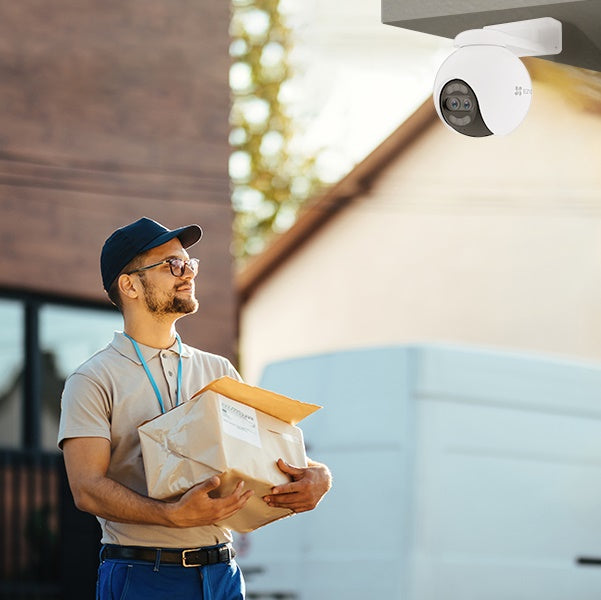 EZVIZ H80x Dual 4K izšķirtspēja, grozāma Wi-Fi kamera, krāsaina nakts redzamība, atbalsta MicroSD karti (līdz 512 GB) un EZVIZ mākoņkrātuvi, divvirzienu saruna