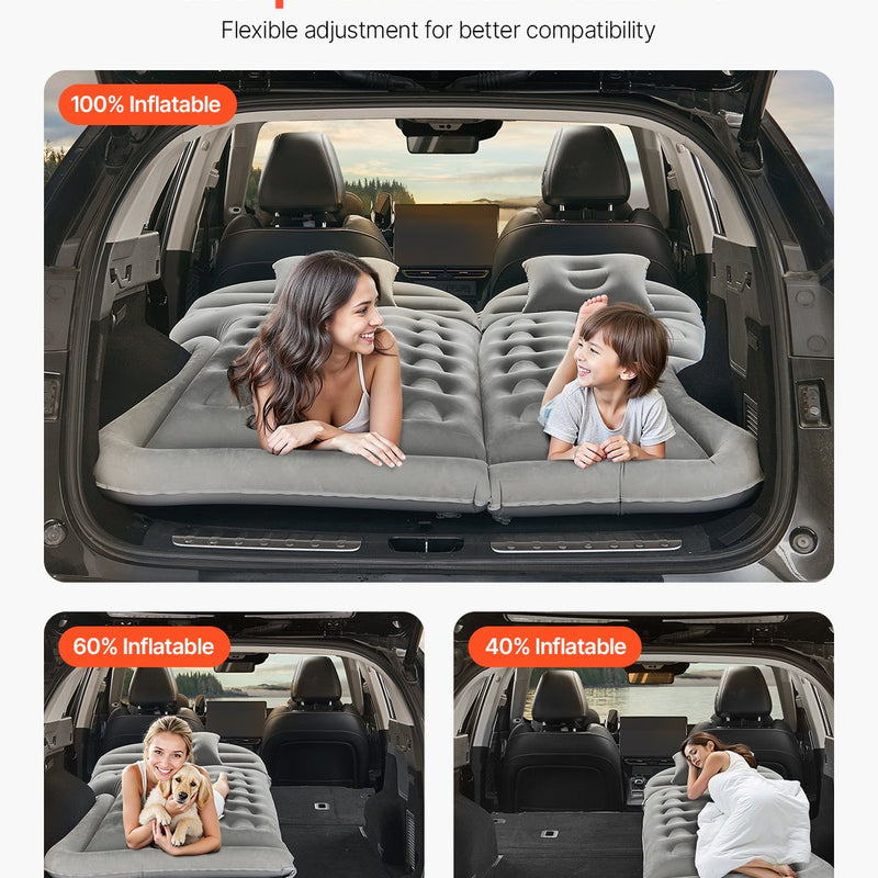 VEVOR piepūšamais auto matracis kempingam un ceļošanai – piemērots SUV, MPV un sedaniem