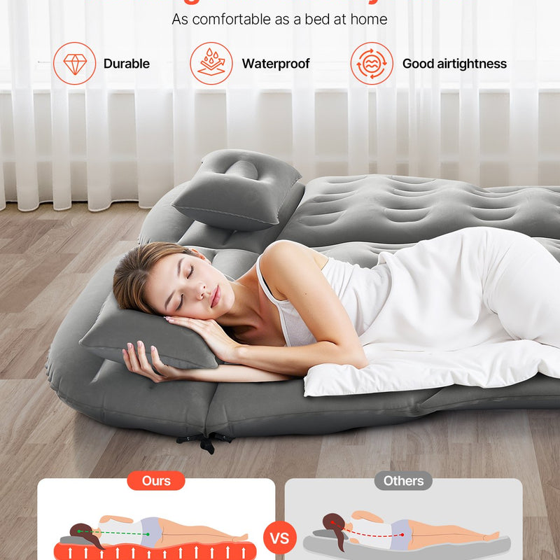 VEVOR piepūšamais auto matracis kempingam un ceļošanai – piemērots SUV, MPV un sedaniem