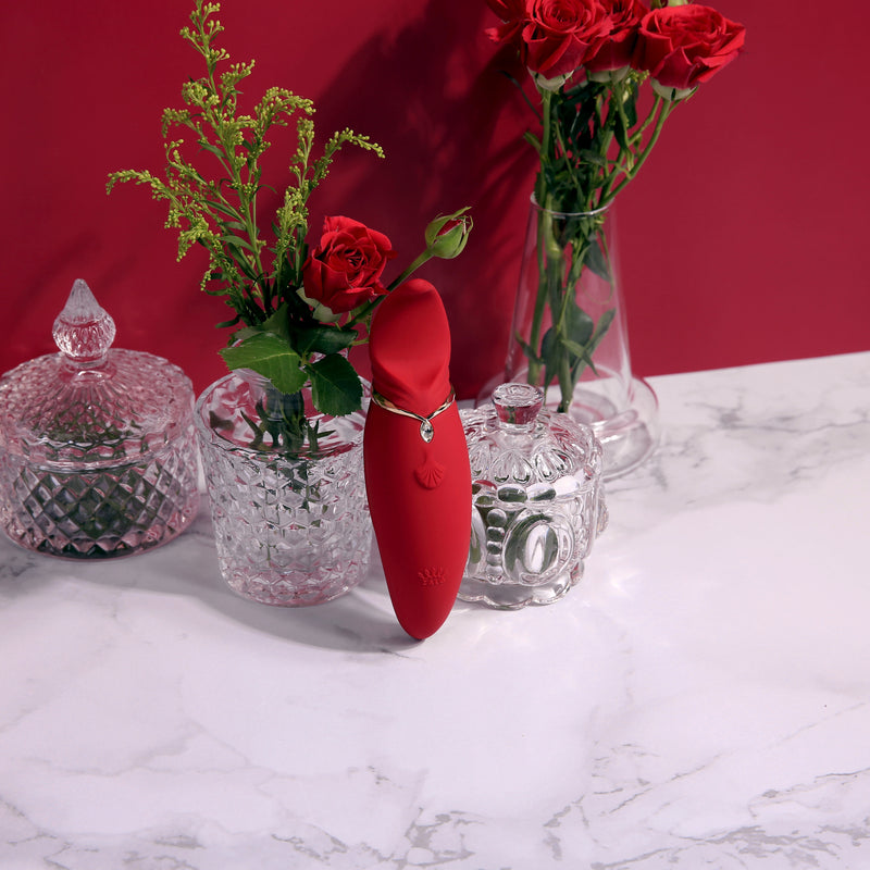 HERO ar aplikācijas vadību masāžas vibrējoša ierīce no LEGEND AURORA kolekcijas,sarkanā krāsa,skatīt aprakstu,diskrēta piegāde melnā iepakojumā