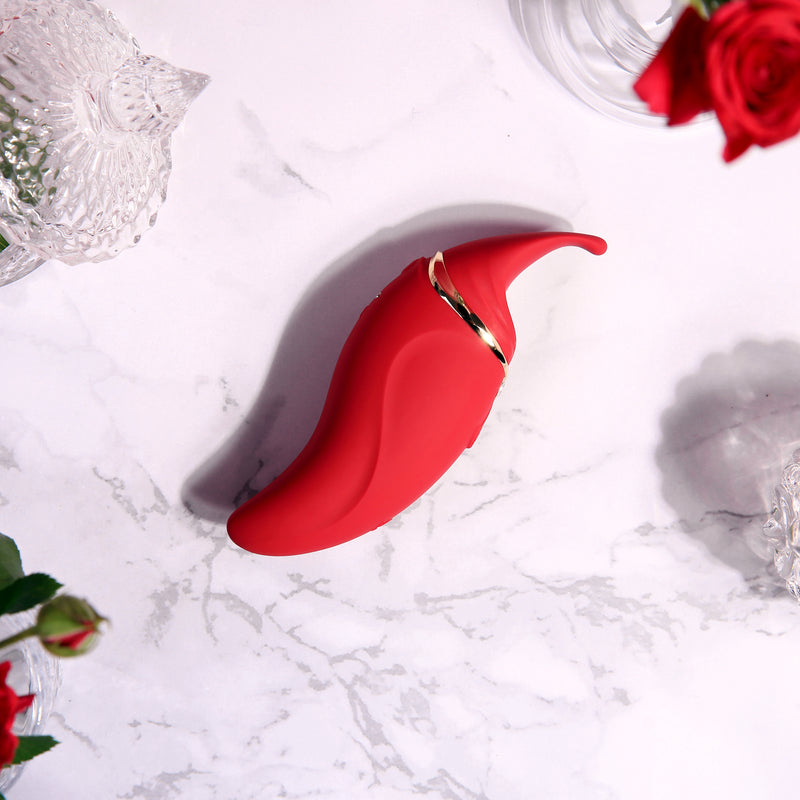 HERO ar aplikācijas vadību masāžas vibrējoša ierīce no LEGEND AURORA kolekcijas,sarkanā krāsa,skatīt aprakstu,diskrēta piegāde melnā iepakojumā