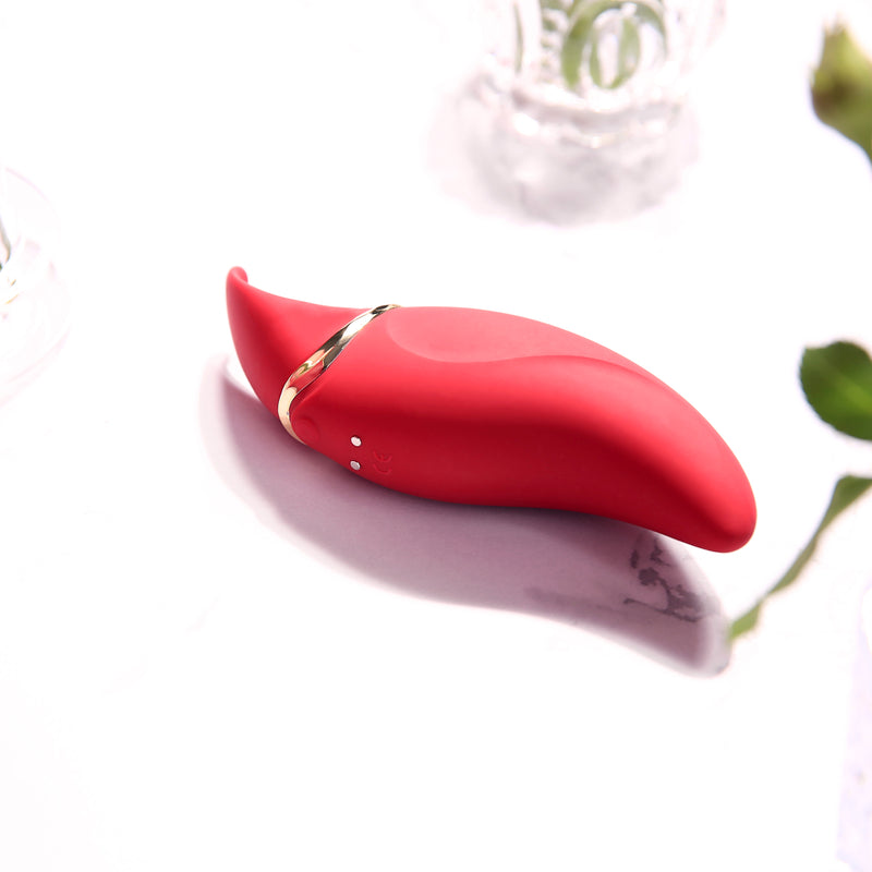 HERO ar aplikācijas vadību masāžas vibrējoša ierīce no LEGEND AURORA kolekcijas,sarkanā krāsa,skatīt aprakstu,diskrēta piegāde melnā iepakojumā