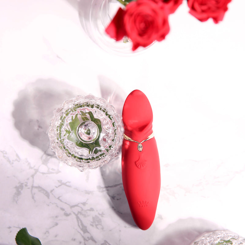 HERO ar aplikācijas vadību masāžas vibrējoša ierīce no LEGEND AURORA kolekcijas,sarkanā krāsa,skatīt aprakstu,diskrēta piegāde melnā iepakojumā