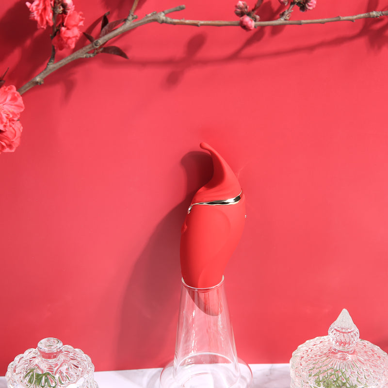 HERO ar aplikācijas vadību masāžas vibrējoša ierīce no LEGEND AURORA kolekcijas,sarkanā krāsa,skatīt aprakstu,diskrēta piegāde melnā iepakojumā