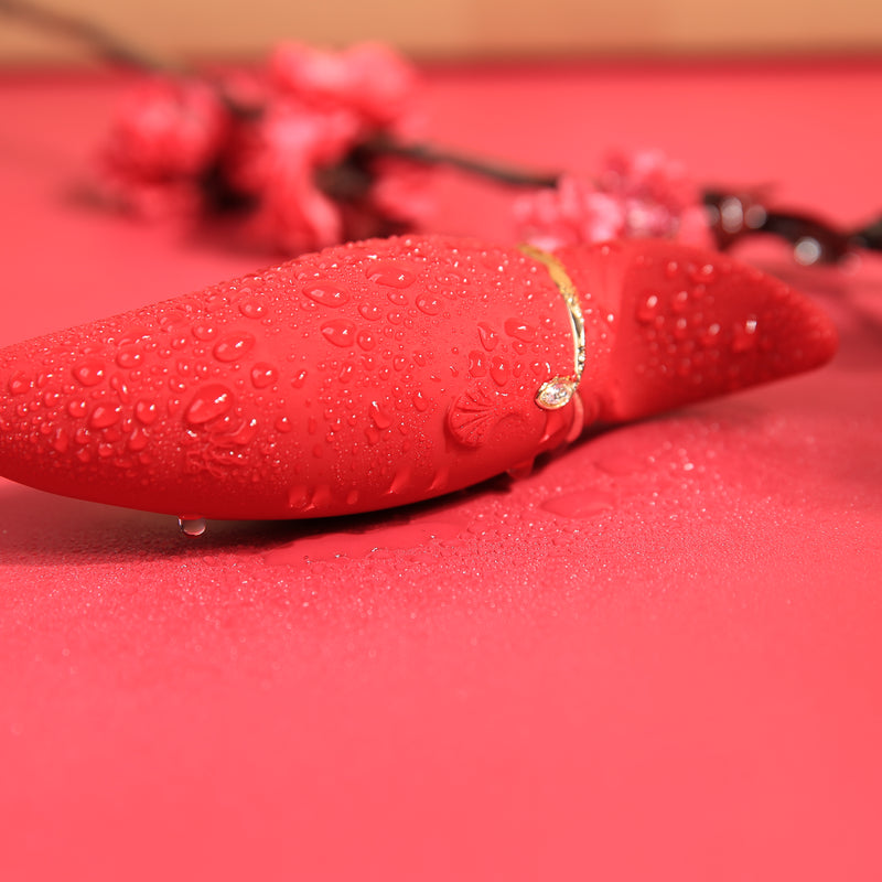 HERO ar aplikācijas vadību masāžas vibrējoša ierīce no LEGEND AURORA kolekcijas,sarkanā krāsa,skatīt aprakstu,diskrēta piegāde melnā iepakojumā