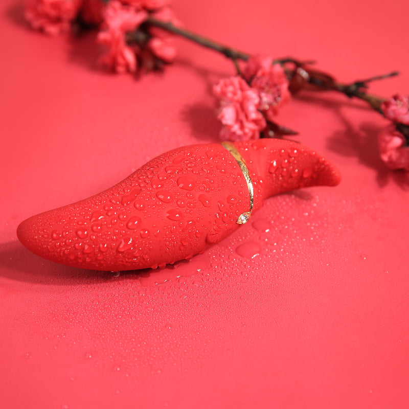 HERO ar aplikācijas vadību masāžas vibrējoša ierīce no LEGEND AURORA kolekcijas,sarkanā krāsa,skatīt aprakstu,diskrēta piegāde melnā iepakojumā