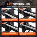 VEVOR sintētiskā vinčas trose 6,4 mm x 15,2 m, 4,5 t, ar aizsarguzmavu, apstādinātāju, kaltu āķi un vilkšanas siksnu, piemērota ATV, UTV un vieglajiem auto