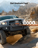 VEVOR Elektriskā vinča 4500 kg, 12 V DC kravas auto vinča ar Ø8,9 mm × 27,4 m sintētisko trosi, bezvadu un vadu tālvadība, IP67 ūdensizturīga, vilkšanai bezceļā SUV, Jeep, piekabei un laivai