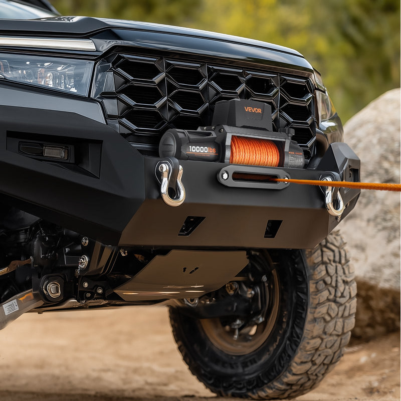 VEVOR Elektriskā vinča 4500 kg, 12 V DC kravas auto vinča ar Ø8,9 mm × 27,4 m sintētisko trosi, bezvadu un vadu tālvadība, IP67 ūdensizturīga, vilkšanai bezceļā SUV, Jeep, piekabei un laivai