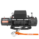 VEVOR elektriskā vinča 12 V, vilkšanas jauda 6100 kg, sintētiskā trose Ø9,5 mm × 26 m, bezvadu un vadu tālvadība, IP55 aizsardzība apvidus auto, džipiem, piekabēm un laivām