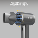 AENO Profesionālais matu fēns HD5G apvieno modernu AI tehnoloģiju ar daudzfunkcionālu vadību, pelēks