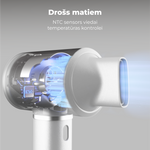 AENO Professional Hair Dryer HD5W ühendab täiustatud AI-tehnoloogia multifunktsionaalse juhtimisega, valge