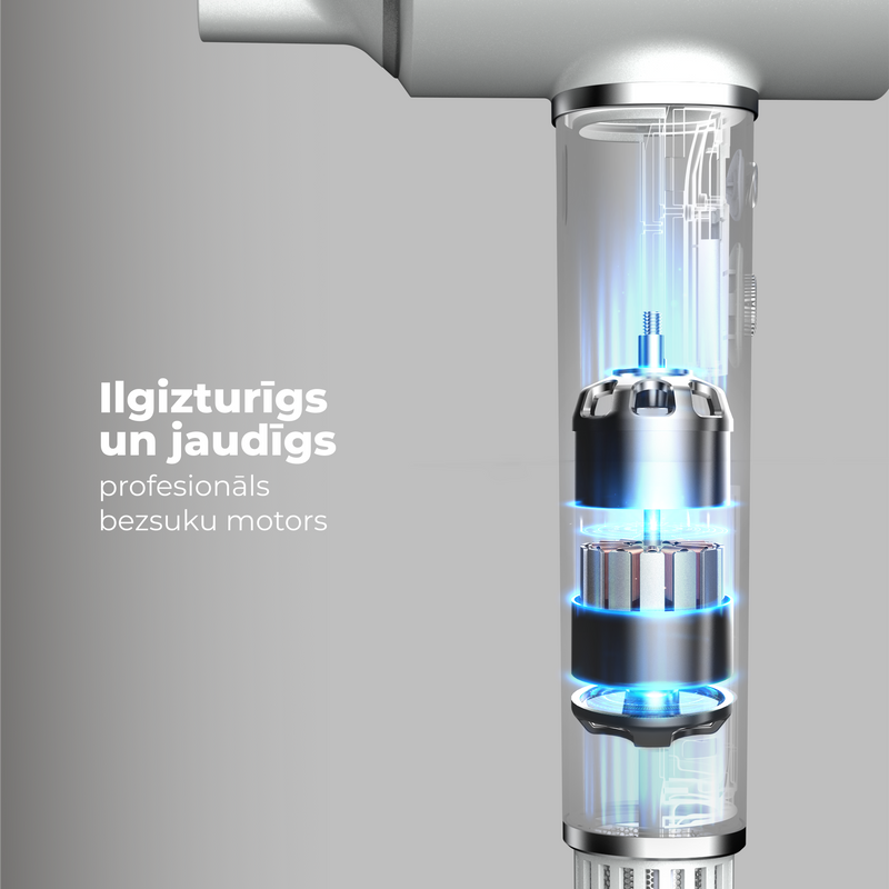 AENO Profesionālais matu fēns HD5W apvieno modernu AI tehnoloģiju ar daudzfunkcionālu vadību, balts