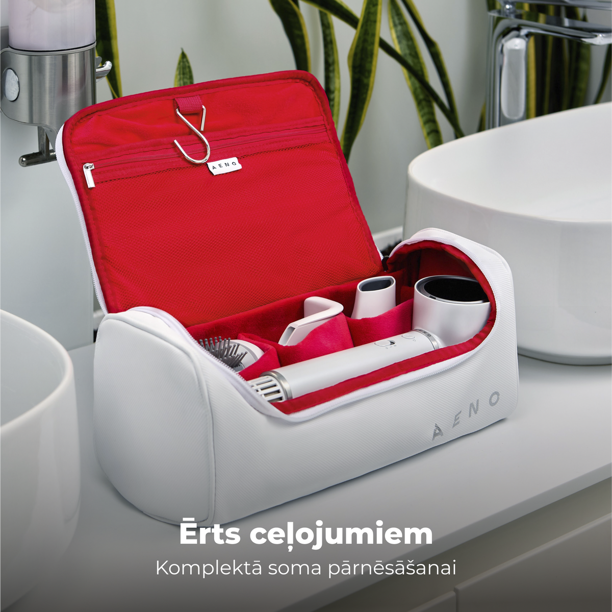AENO Professional Hair Dryer HD5W ühendab täiustatud AI-tehnoloogia multifunktsionaalse juhtimisega, valge