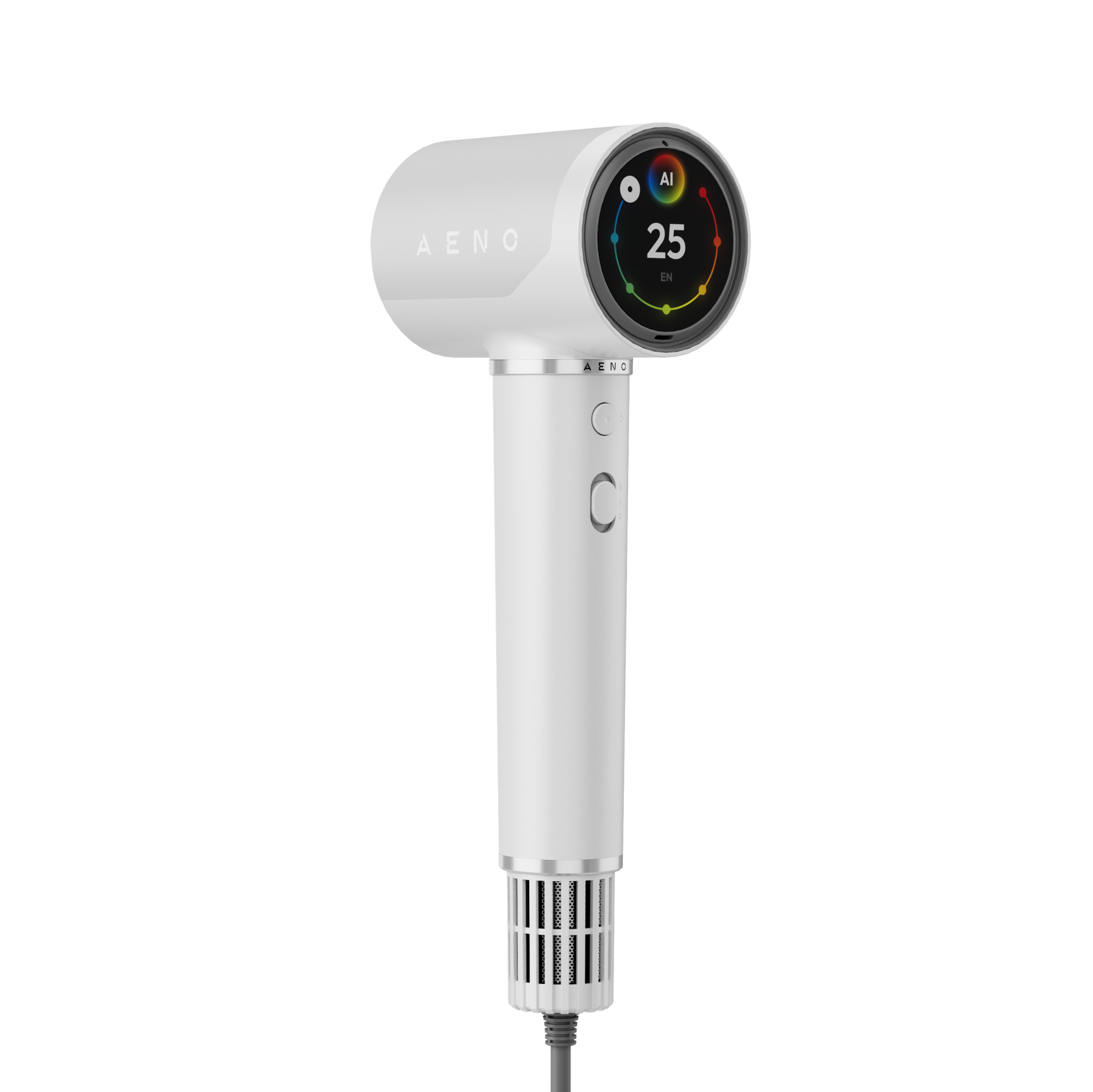 AENO Professional Hair Dryer HD5W ühendab täiustatud AI-tehnoloogia multifunktsionaalse juhtimisega, valge