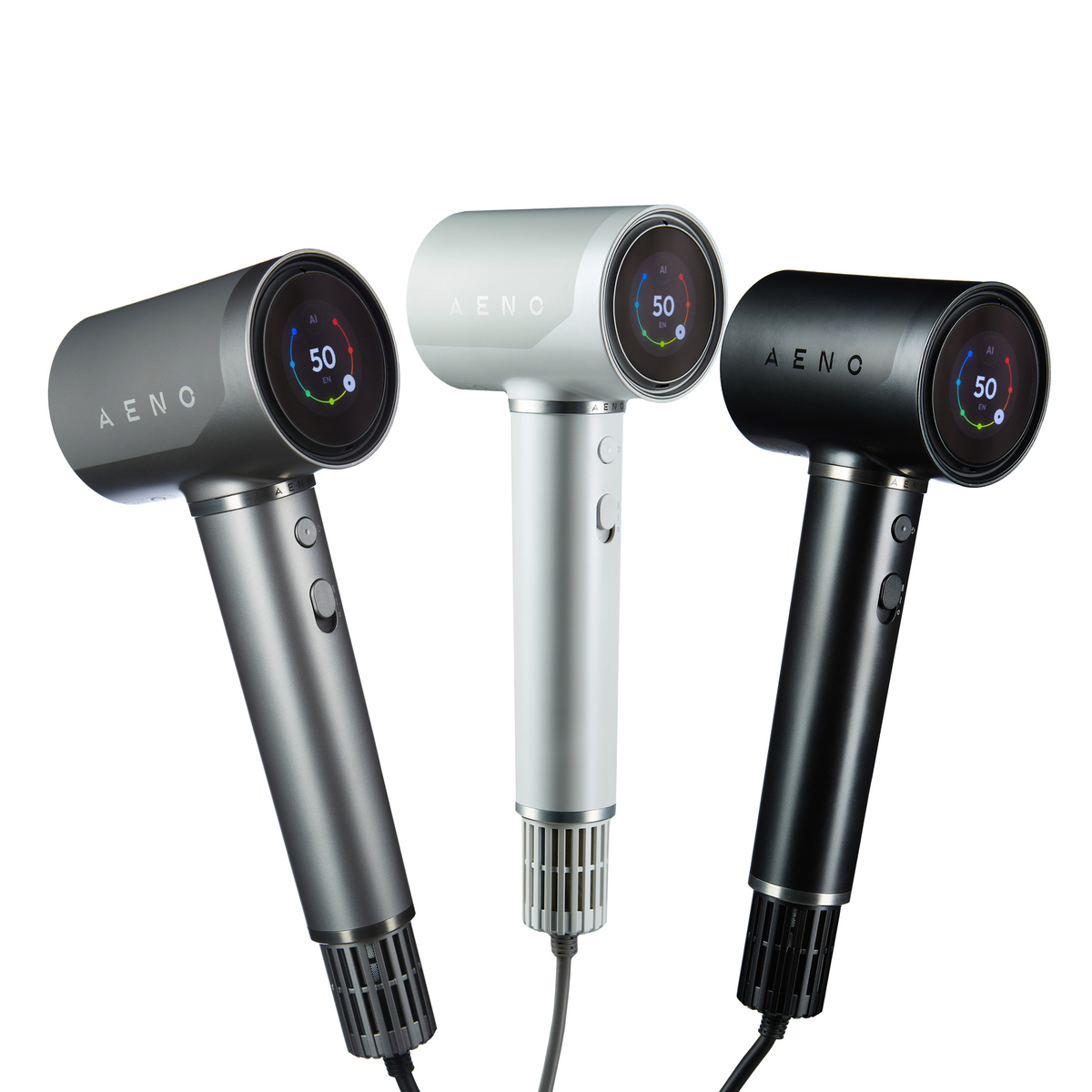 AENO Professional Hair Dryer HD5W ühendab täiustatud AI-tehnoloogia multifunktsionaalse juhtimisega, valge