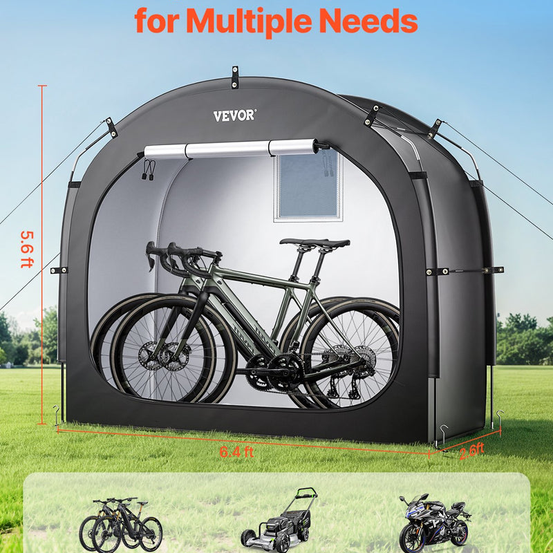 VEVOR āra velosipēdu uzglabāšanas telts, plaša ūdensizturīga velosipēdu nojume 1–2 velosipēdiem