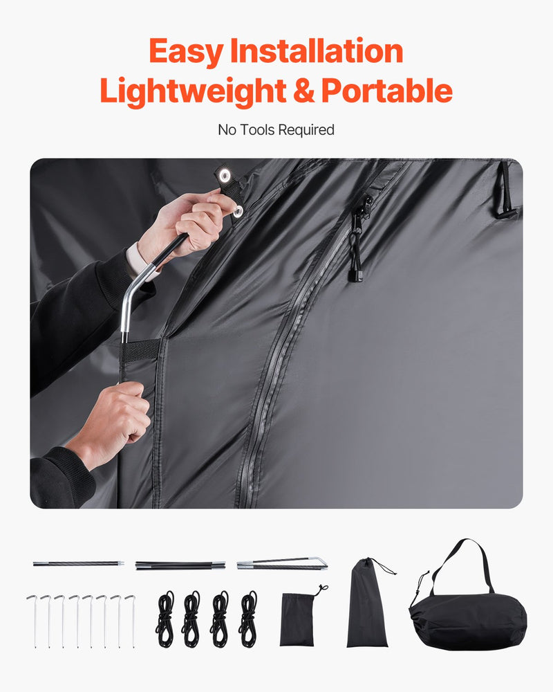 VEVOR āra velosipēdu uzglabāšanas telts, plaša ūdensizturīga velosipēdu nojume 1–2 velosipēdiem