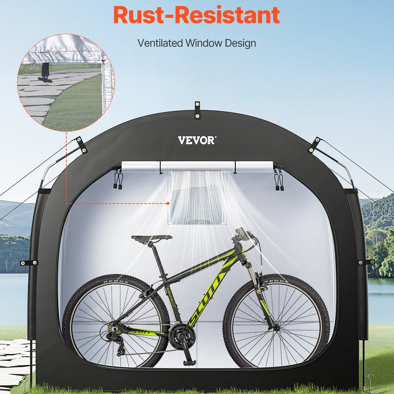 VEVOR āra velosipēdu uzglabāšanas telts, plaša ūdensizturīga velosipēdu nojume 1–2 velosipēdiem