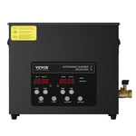 VEVOR 10 l ultraskaņas tīrītājs, 240 W digitāla ultraskaņas tīrīšanas iekārta ar saudzīgo režīmu un uzlabotu degazēšanu, 40 kHz industriāls ultraskaņas tīrītājs ar sildīšanu un taimeri retainieru, juvelierizstrādājumu un instrumentu tīrīšanai