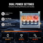 VEVOR 10 l ultraskaņas tīrītājs, 240 W digitāla ultraskaņas tīrīšanas iekārta ar saudzīgo režīmu un uzlabotu degazēšanu, 40 kHz industriāls ultraskaņas tīrītājs ar sildīšanu un taimeri retainieru, juvelierizstrādājumu un instrumentu tīrīšanai