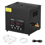 VEVOR 10 l ultraskaņas tīrītājs, 240 W digitāla ultraskaņas tīrīšanas iekārta ar saudzīgo režīmu un uzlabotu degazēšanu, 40 kHz industriāls ultraskaņas tīrītājs ar sildīšanu un taimeri retainieru, juvelierizstrādājumu un instrumentu tīrīšanai