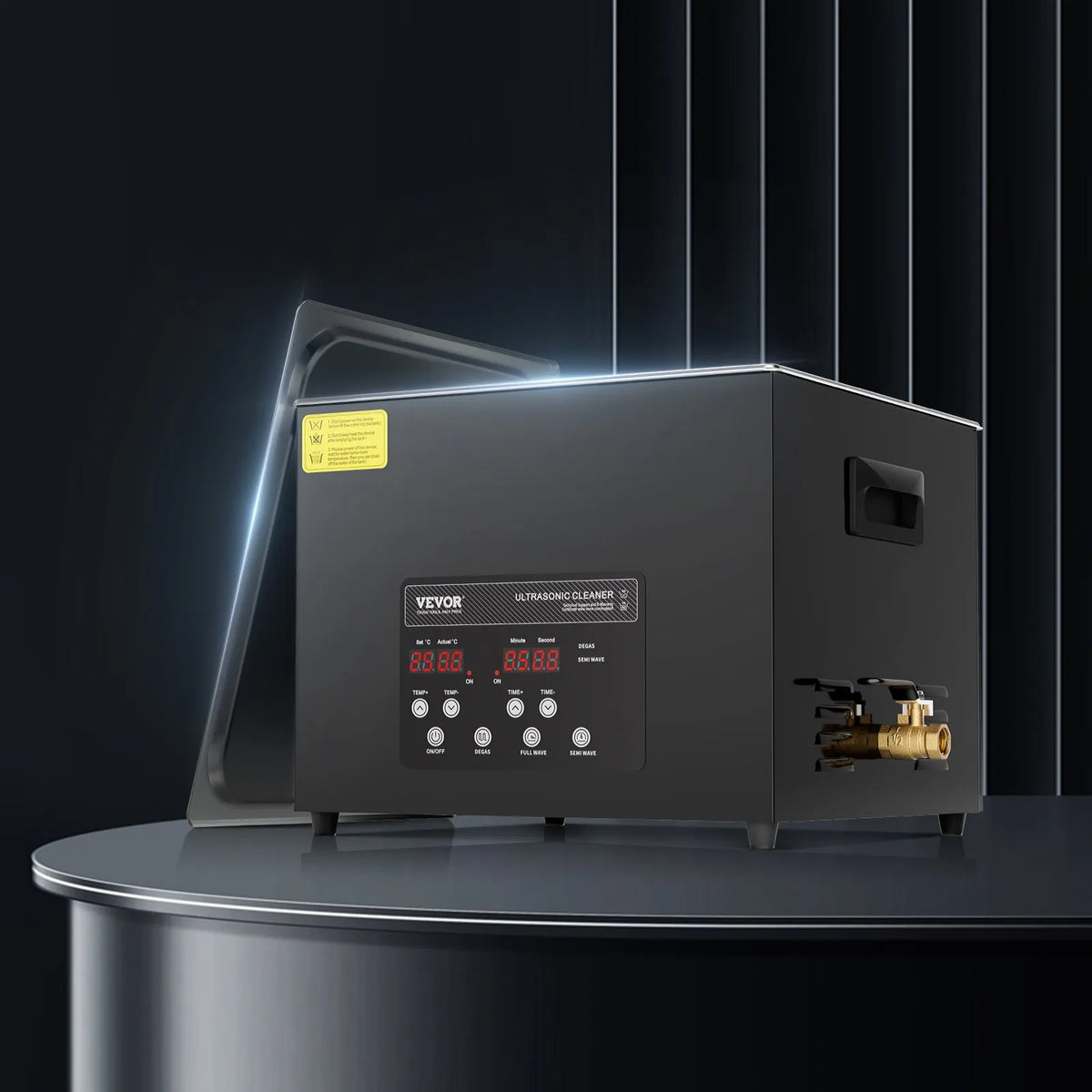 VEVOR 15 l ultraskaņas tīrītājs, 360 W digitāla ultraskaņas tīrīšanas iekārta ar saudzīgo režīmu un uzlabotu degazēšanu, 40 kHz industriāls ultraskaņas tīrītājs ar sildīšanu un taimeri retainieru, juvelierizstrādājumu un instrumentu tīrīšanai