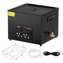 VEVOR 15 l ultraskaņas tīrītājs, 360 W digitāla ultraskaņas tīrīšanas iekārta ar saudzīgo režīmu un uzlabotu degazēšanu, 40 kHz industriāls ultraskaņas tīrītājs ar sildīšanu un taimeri retainieru, juvelierizstrādājumu un instrumentu tīrīšanai