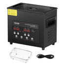 VEVOR 3 l ultraskaņas tīrītājs, 120 W digitāla ultraskaņas tīrīšanas iekārta ar saudzīgo režīmu un uzlabotu degazēšanu, 40 kHz ultraskaņas tīrītājs ar sildīšanu un taimeri juvelierizstrādājumu, briļļu, instrumentu un retainieru tīrīšanai