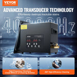 VEVOR 6 l ultraskaņas tīrītājs, 180 W digitāla ultraskaņas tīrīšanas iekārta ar saudzīgo režīmu un uzlabotu degazēšanu, 40 kHz industriāls ultraskaņas tīrītājs ar sildīšanu un taimeri retainieru, juvelierizstrādājumu un instrumentu tīrīšanai