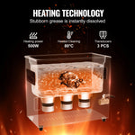 VEVOR 6 l ultraskaņas tīrītājs, 180 W digitāla ultraskaņas tīrīšanas iekārta ar saudzīgo režīmu un uzlabotu degazēšanu, 40 kHz industriāls ultraskaņas tīrītājs ar sildīšanu un taimeri retainieru, juvelierizstrādājumu un instrumentu tīrīšanai