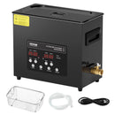 VEVOR 6 l ultraskaņas tīrītājs, 180 W digitāla ultraskaņas tīrīšanas iekārta ar saudzīgo režīmu un uzlabotu degazēšanu, 40 kHz industriāls ultraskaņas tīrītājs ar sildīšanu un taimeri retainieru, juvelierizstrādājumu un instrumentu tīrīšanai