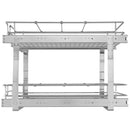 VEVOR 2 līmeņu izvelkams skapja organizators, 510 × 535 × 380 mm, smagā tipa tērauda izvelkamie plaukti ar bīdāmiem mehānismiem, uzglabāšanas atvilktnes mājai, uzstādīšanas izmērs 546 × 560 × 457 mm