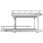 VEVOR 2 līmeņu izvelkams skapja organizators, 510 × 535 × 380 mm, smagā tipa tērauda izvelkamie plaukti ar bīdāmiem mehānismiem, uzglabāšanas atvilktnes mājai, uzstādīšanas izmērs 546 × 560 × 457 mm