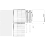 VEVOR 2 līmeņu izvelkams skapja organizators, 510 × 535 × 380 mm, smagā tipa tērauda izvelkamie plaukti ar bīdāmiem mehānismiem, uzglabāšanas atvilktnes mājai, uzstādīšanas izmērs 546 × 560 × 457 mm