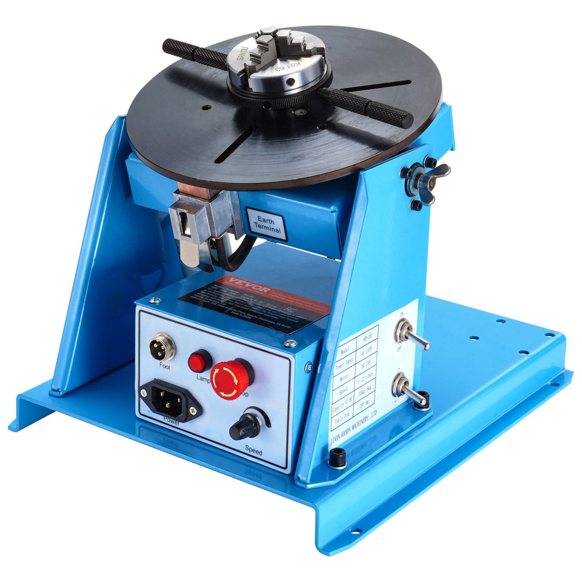 VEVOR 10 kg pöörlev keevituspositsioneerija 0-90° positsioneerimise pöörlev laud 1-12 rpm