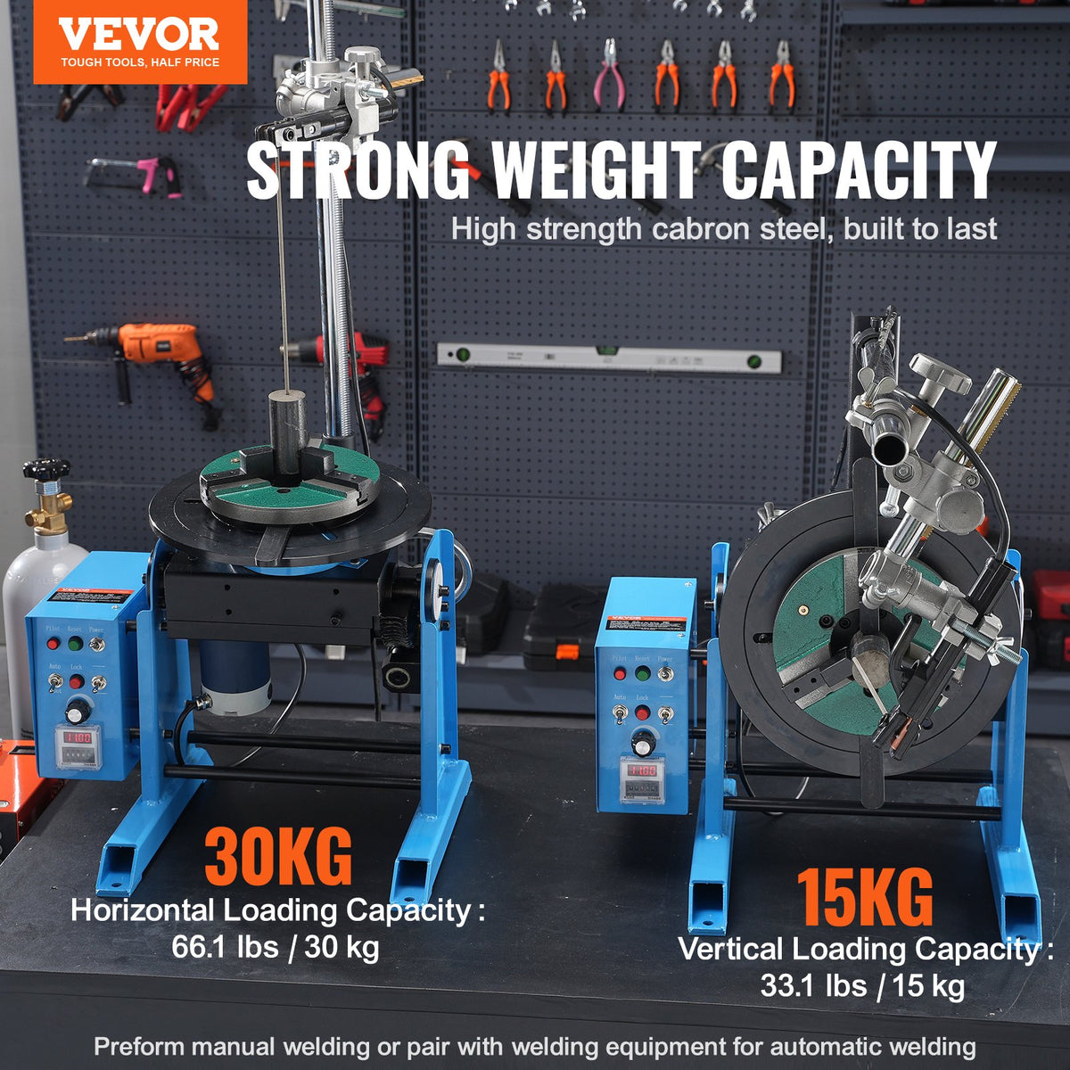 VEVOR metināšanas pozicionētājs 30 kg, 0–90° rotējošs galds, 1–12 apgr./min