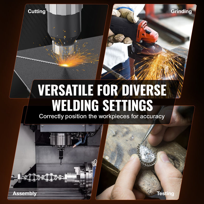 VEVOR welding positioner 50 kg, 0-90° rotary table, 0,5-6 rpm