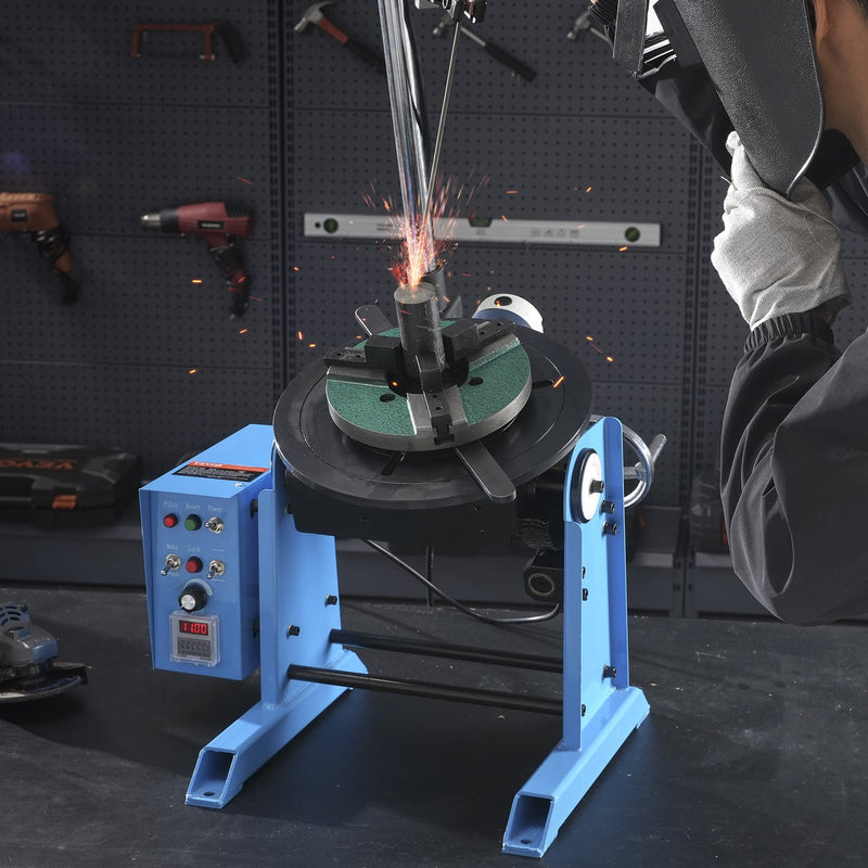 VEVOR welding positioner 50 kg, 0-90° rotary table, 0,5-6 rpm