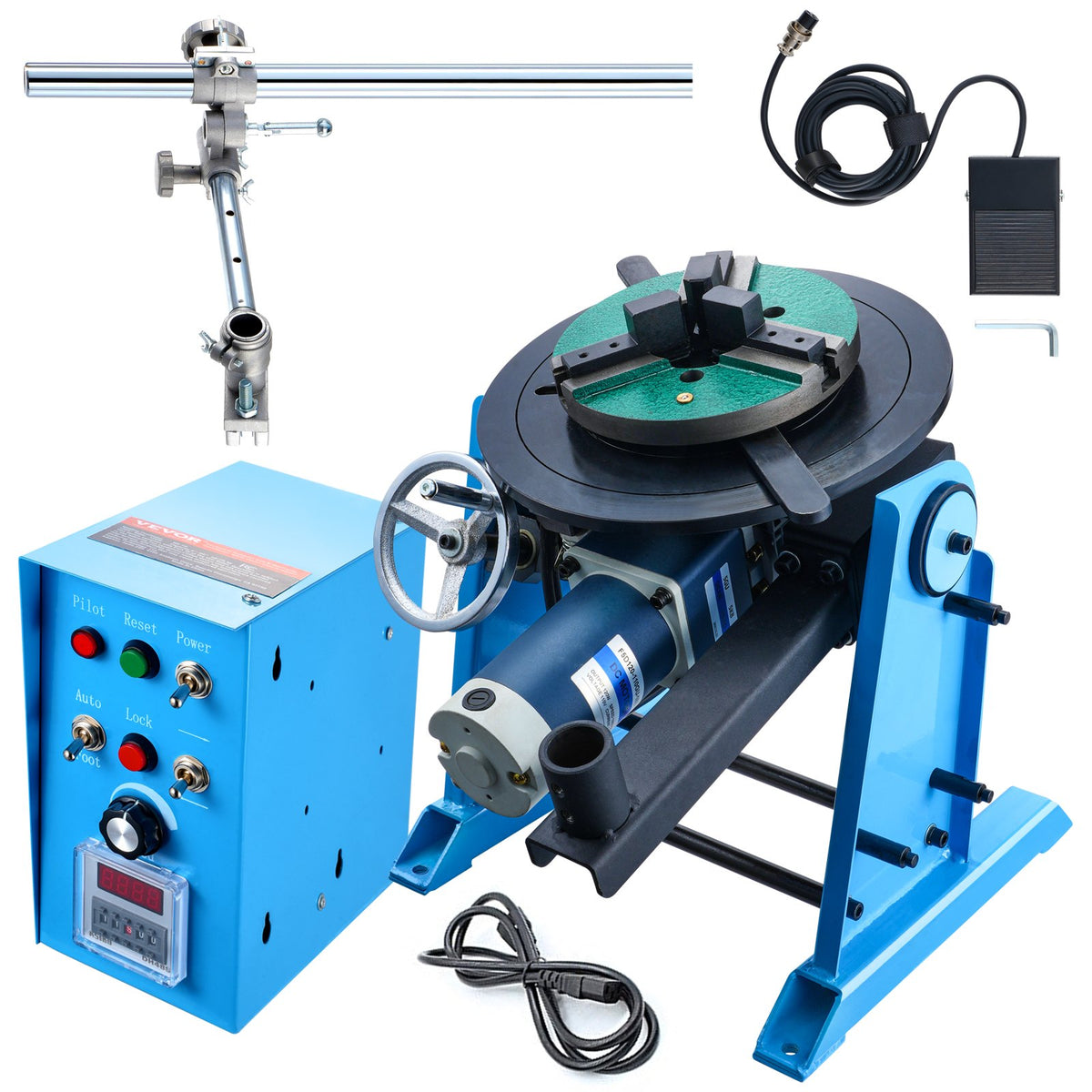 VEVOR metināšanas pozicionētājs 50 kg, 0–90° rotējošs galds, 0,5–6 apgr./min