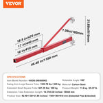 VEVOR elektriskā pacēlāja balsta sviras roka, maksimālā celtspēja 600 kg, tērauda konstrukcija, 180° grozāma, paredzēta vinču un pacēlāju stiprināšanai darbnīcās un garāžās